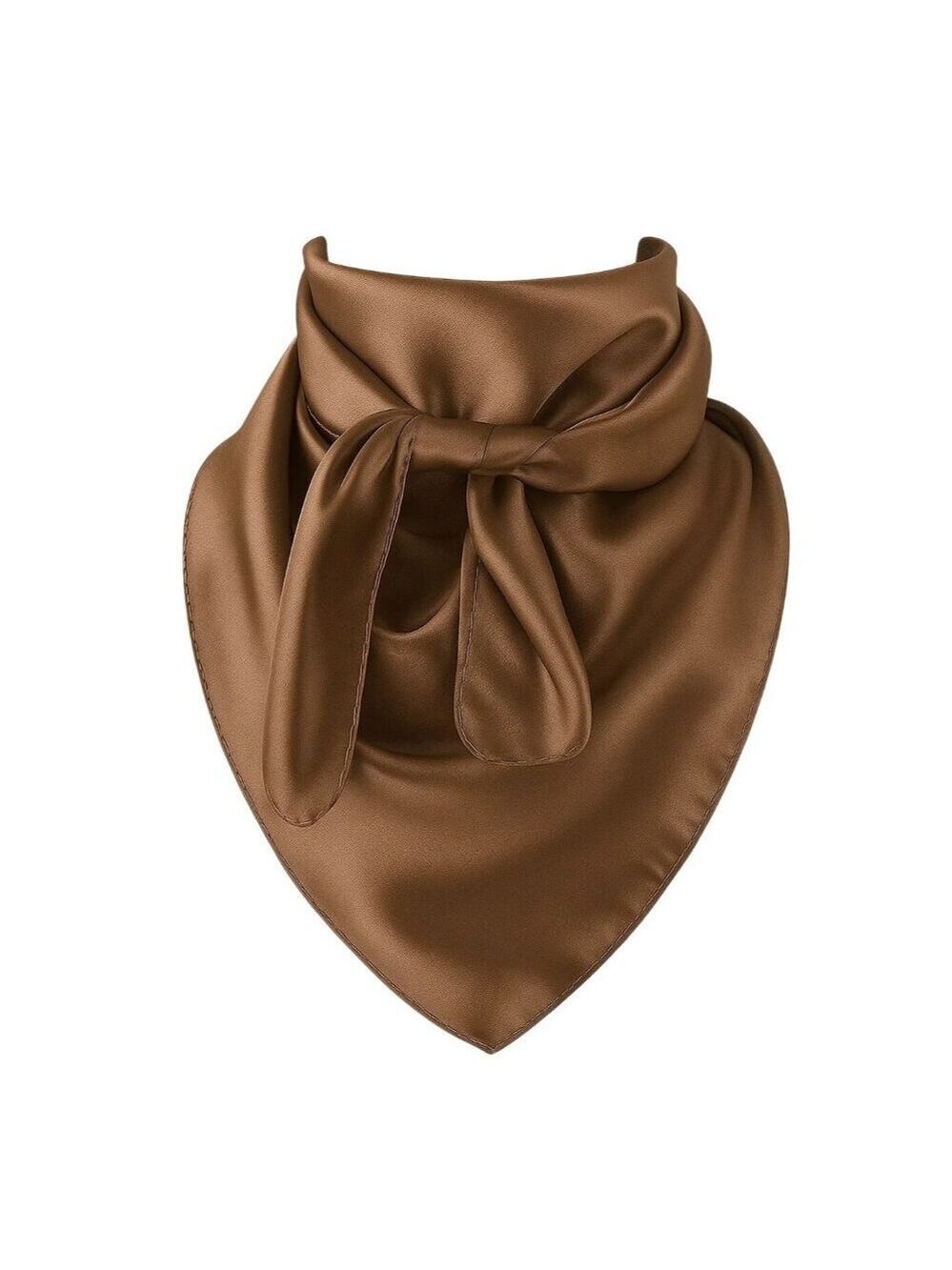 Saddle Brown Wild Rag Scarf 35x35 Satin Western Cowgirl Cowboy Bandana
